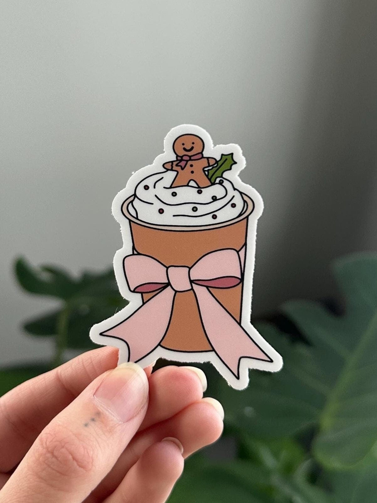 Gingerbread Holiday Drink Sticker