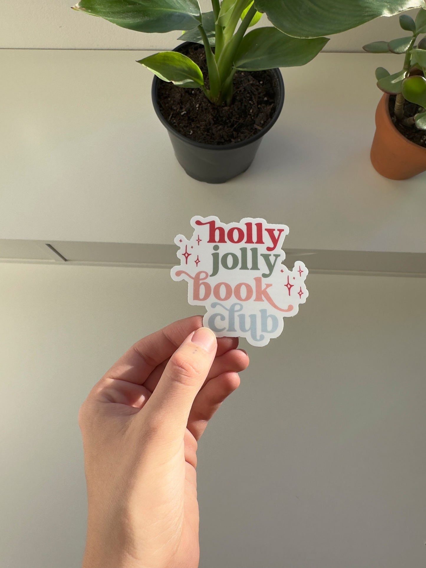 Holly Jolly Book Club Sticker