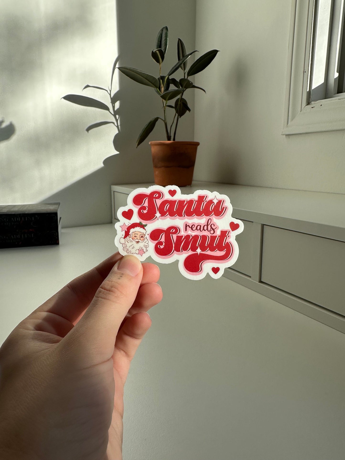 Santa Reads Smut Sticker