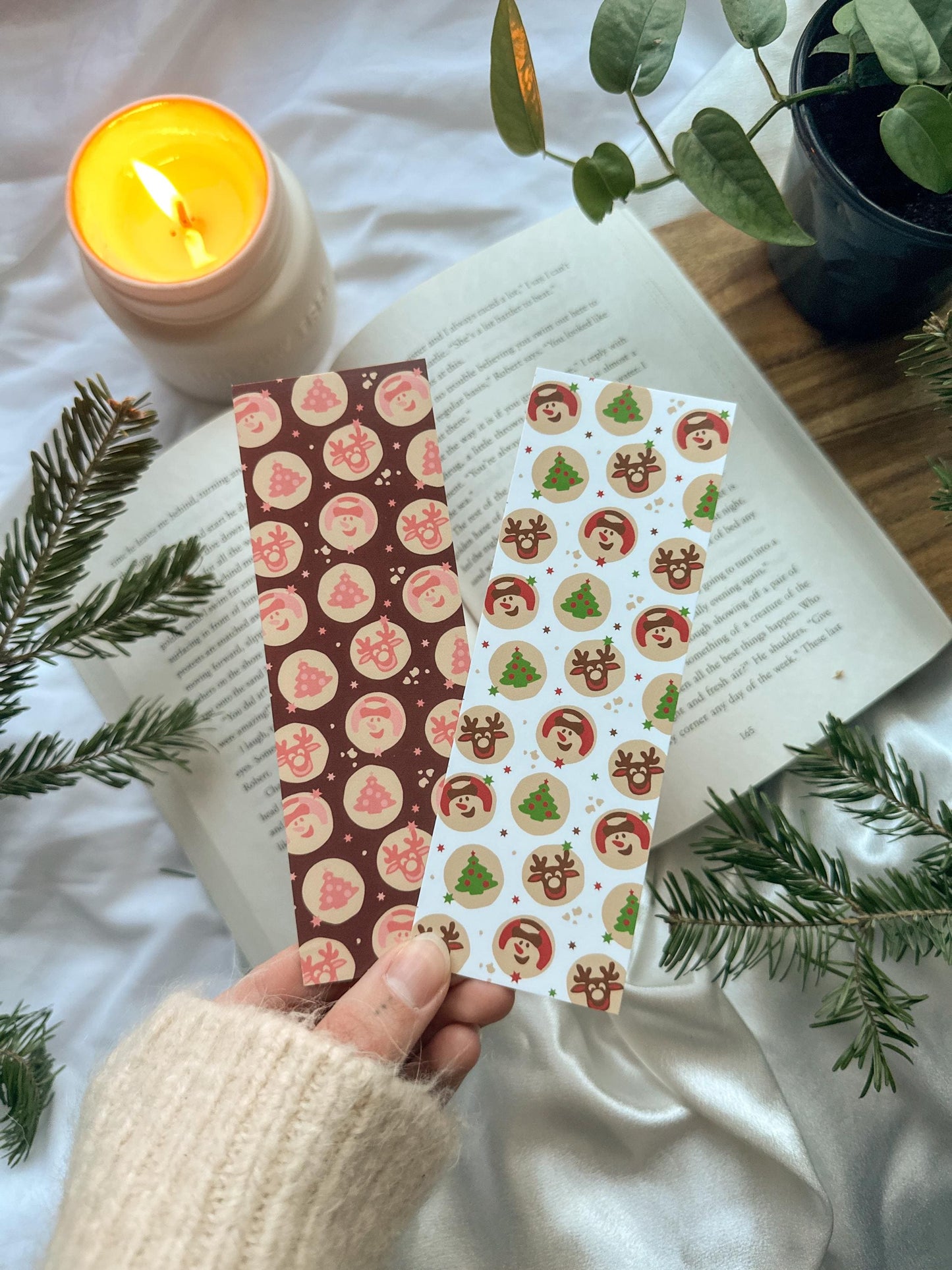 Christmas Cookies Pattern Bookmark