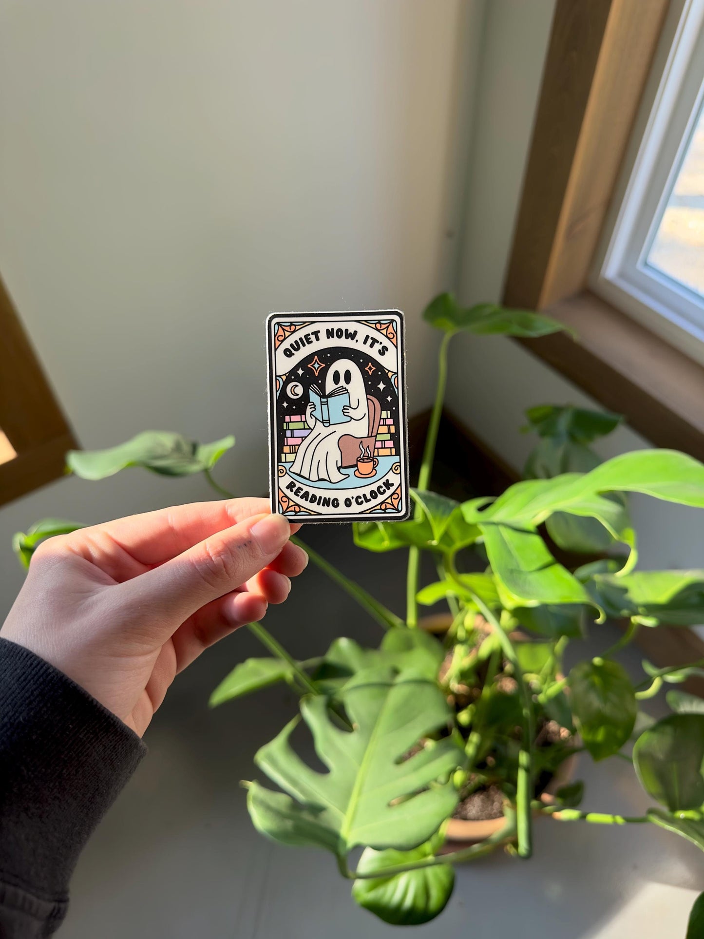 Quiet Now, It's Reading O' Clock Sticker