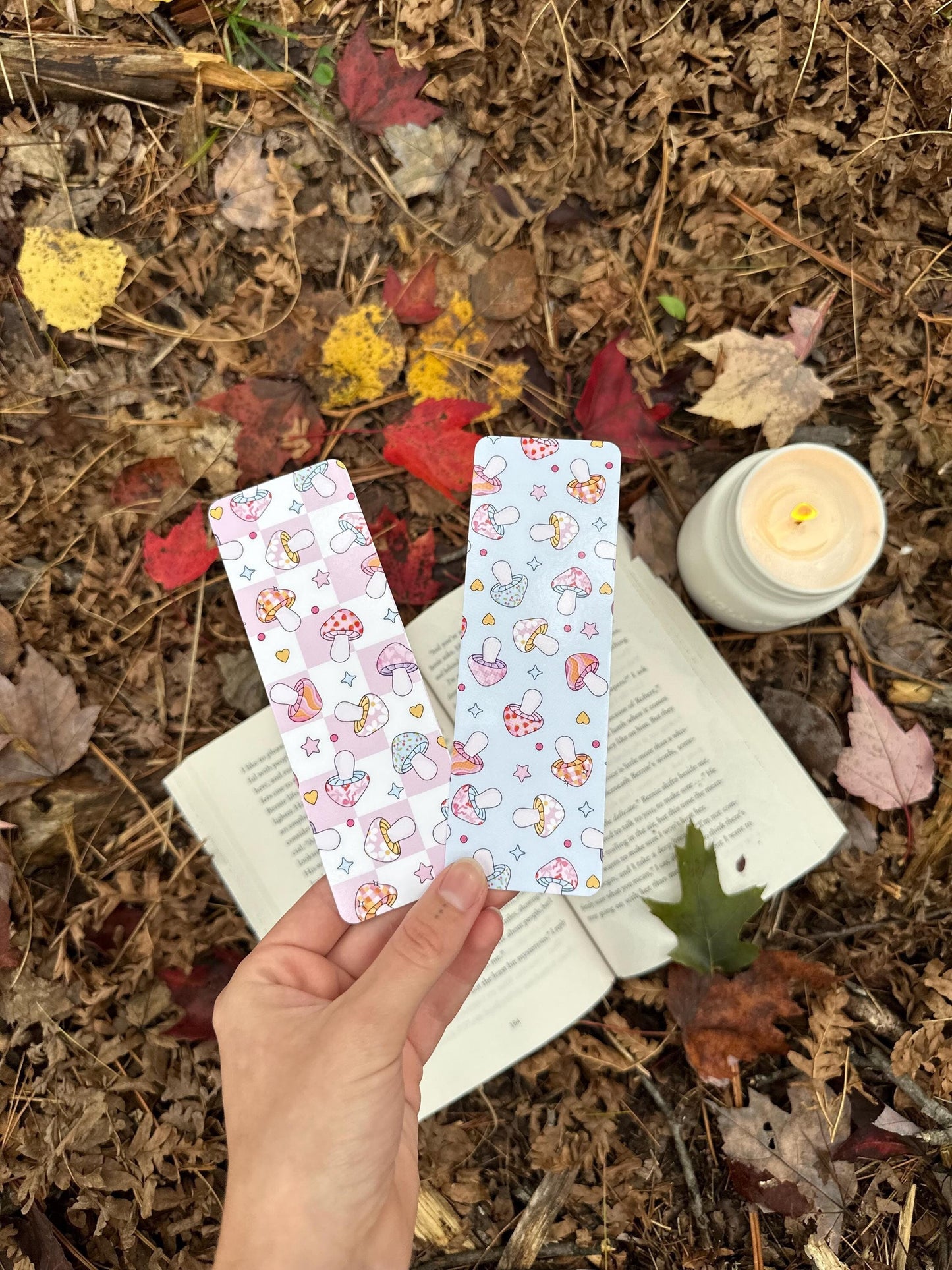 Mushrooms Pattern Bookmark