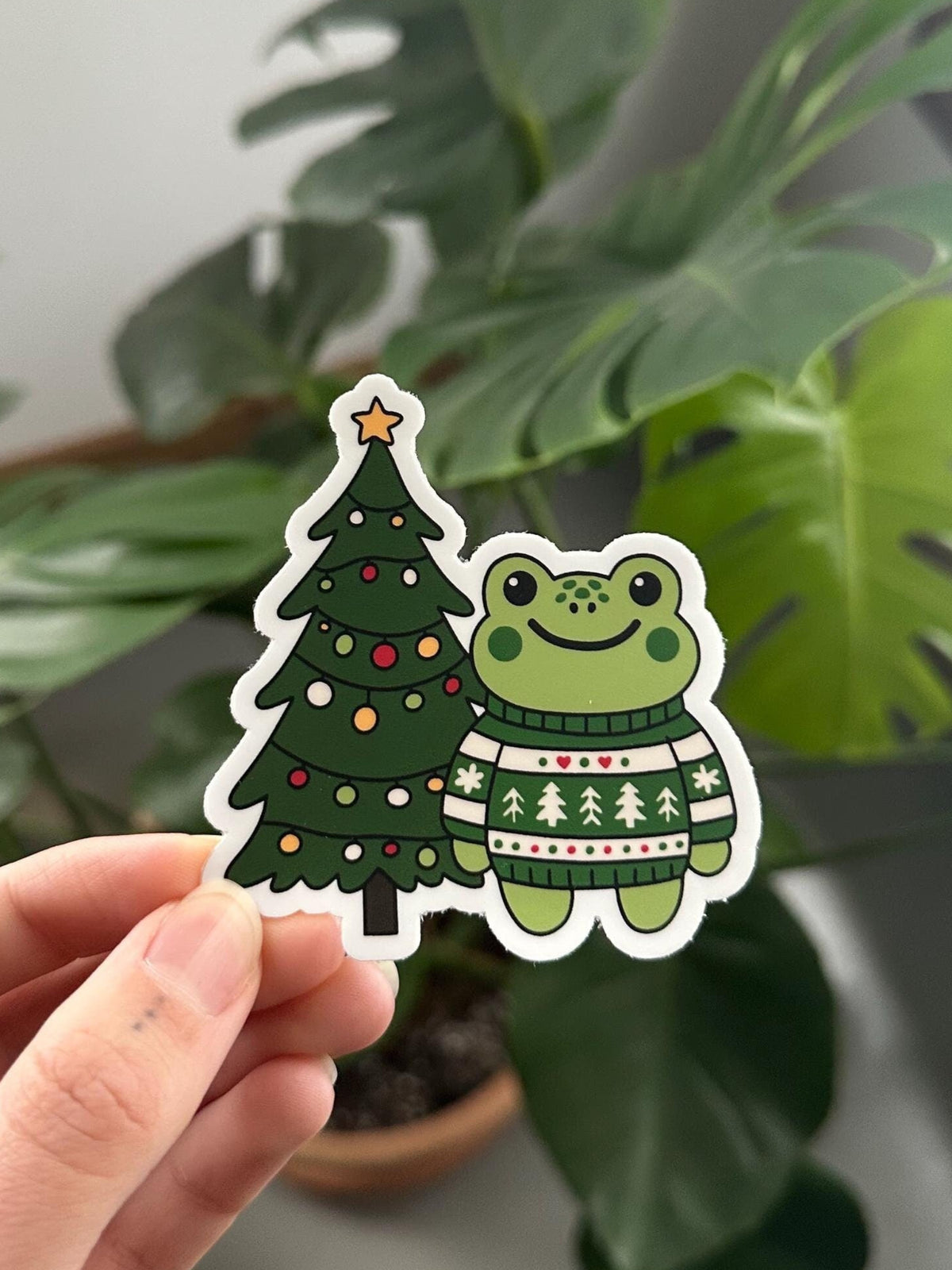 Festive Frog Sticker