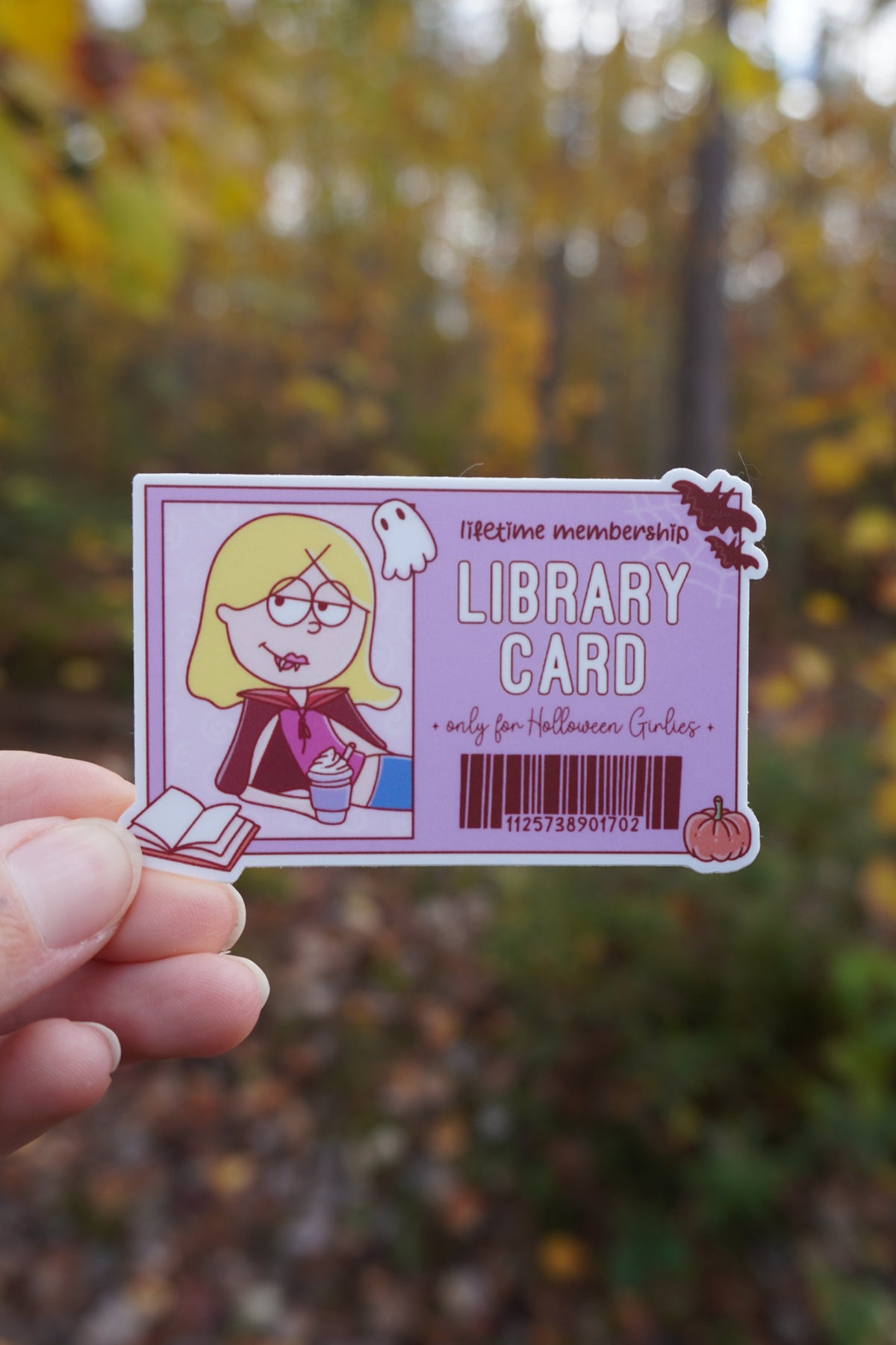 Spooky Lizzie Library Card Sticker