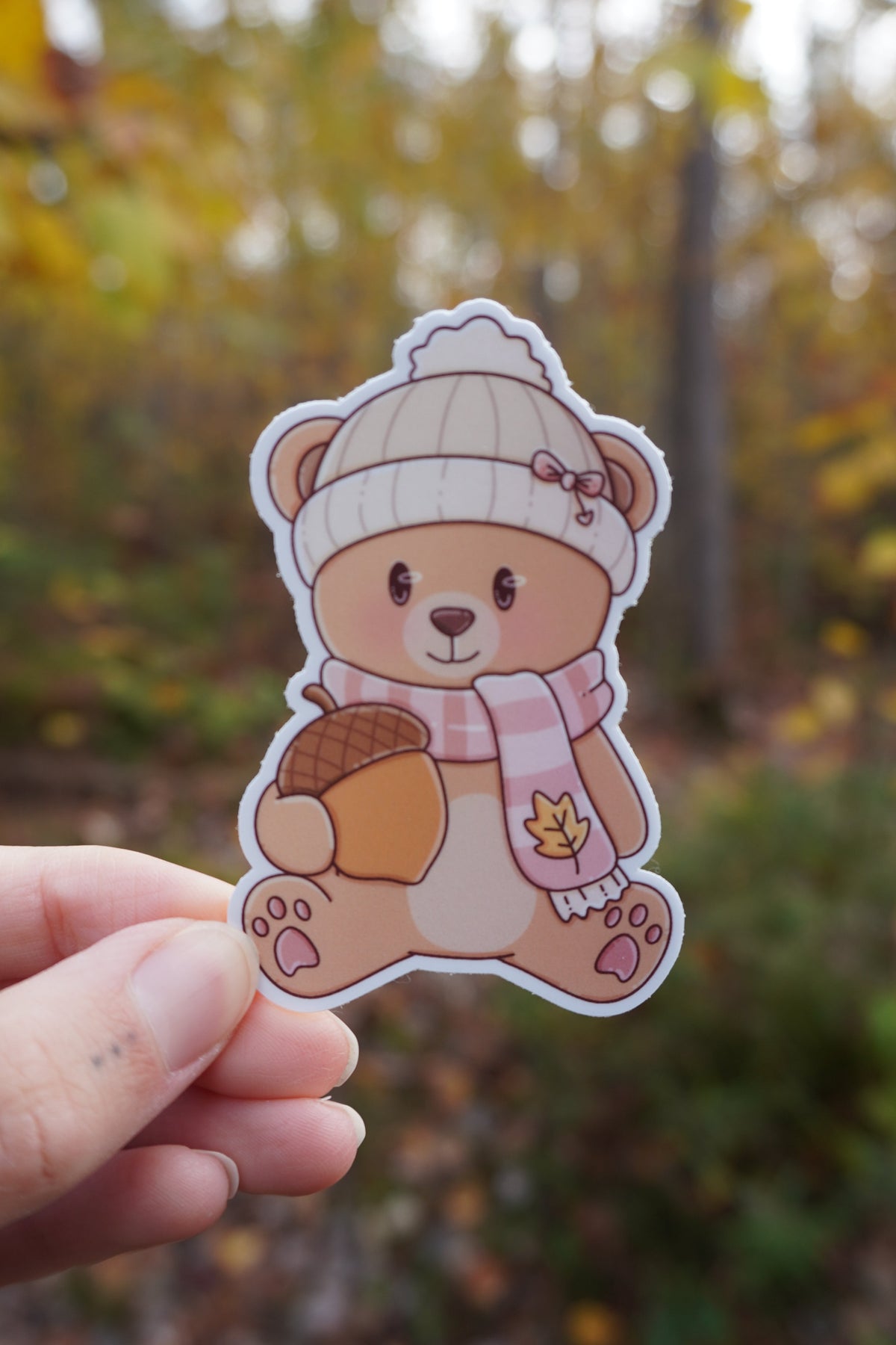 Autumn Teddy Sticker