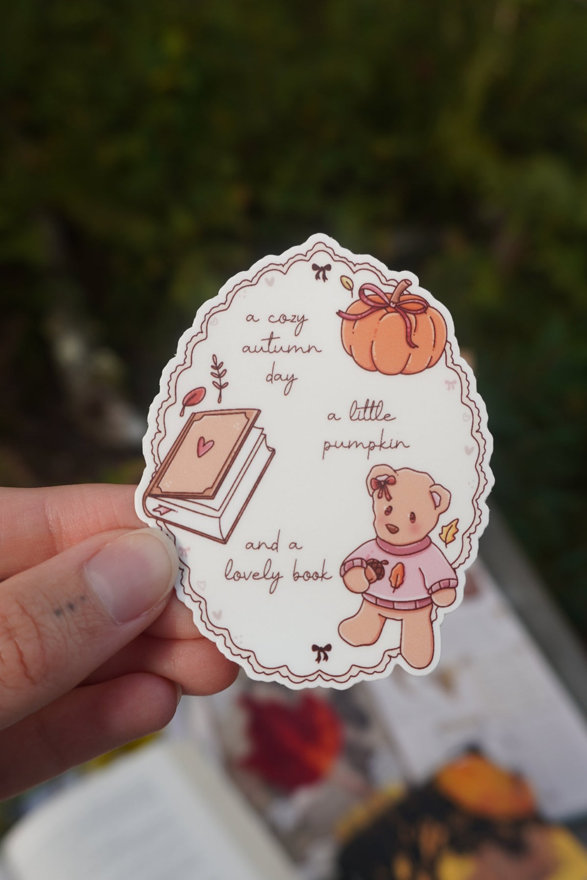 A Cozy Autumn Day Sticker