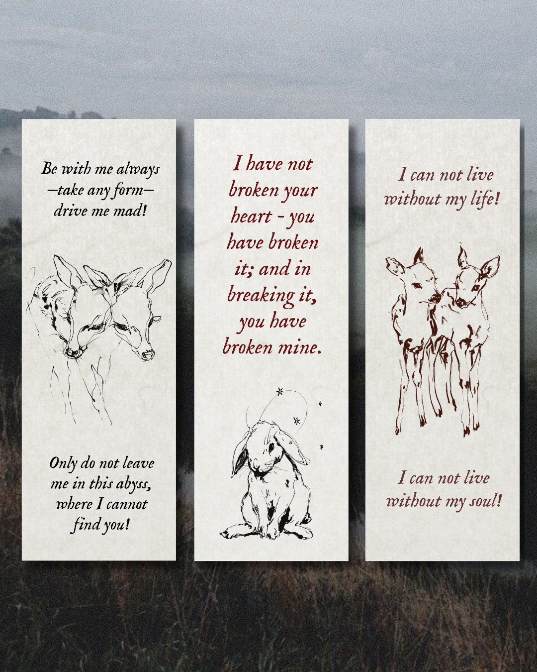 Wuthering Heights Quote Bookmarks