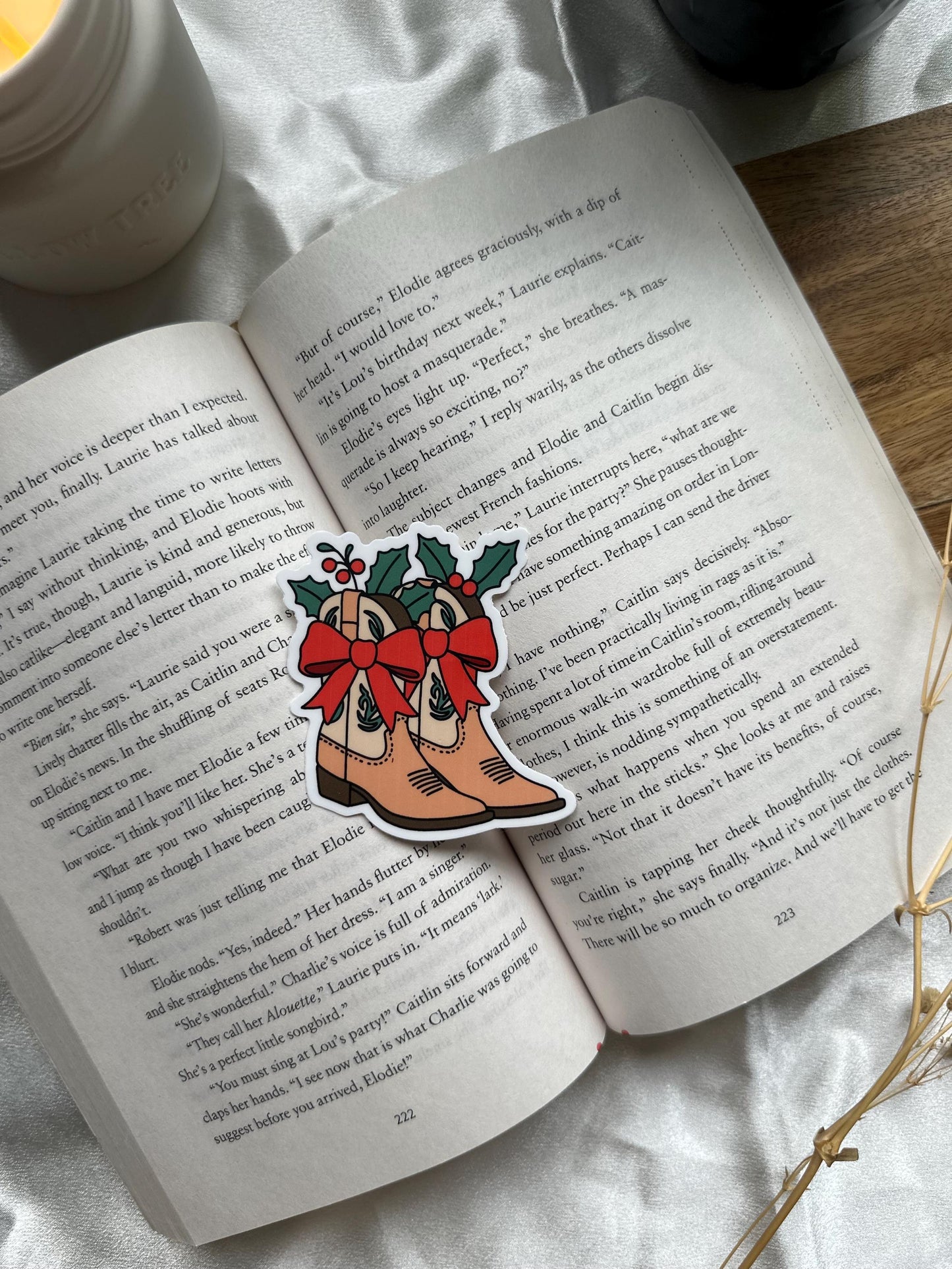 Holiday Cowgirl Boots Sticker
