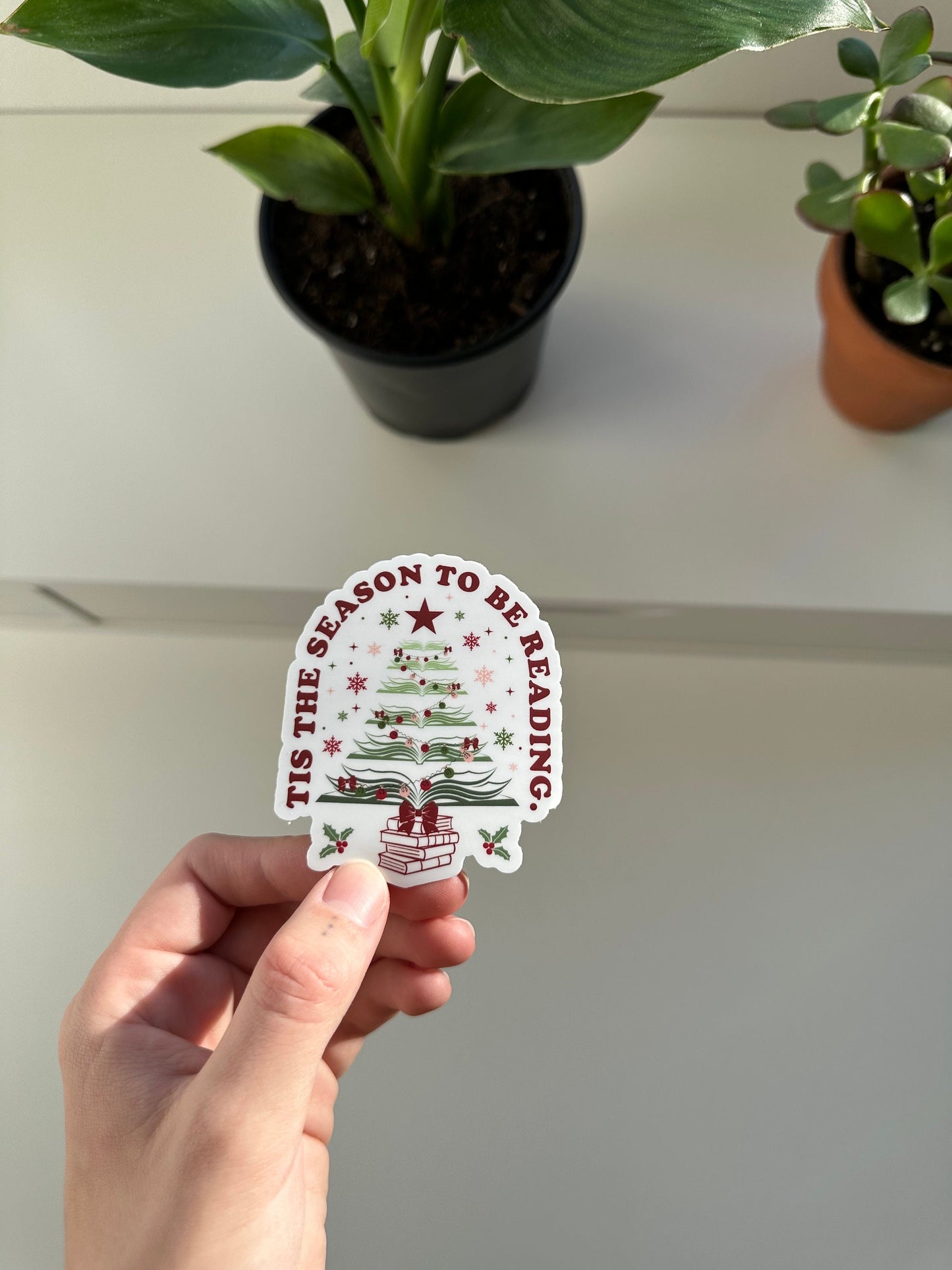 Tis The Season To Be Reading Sticker