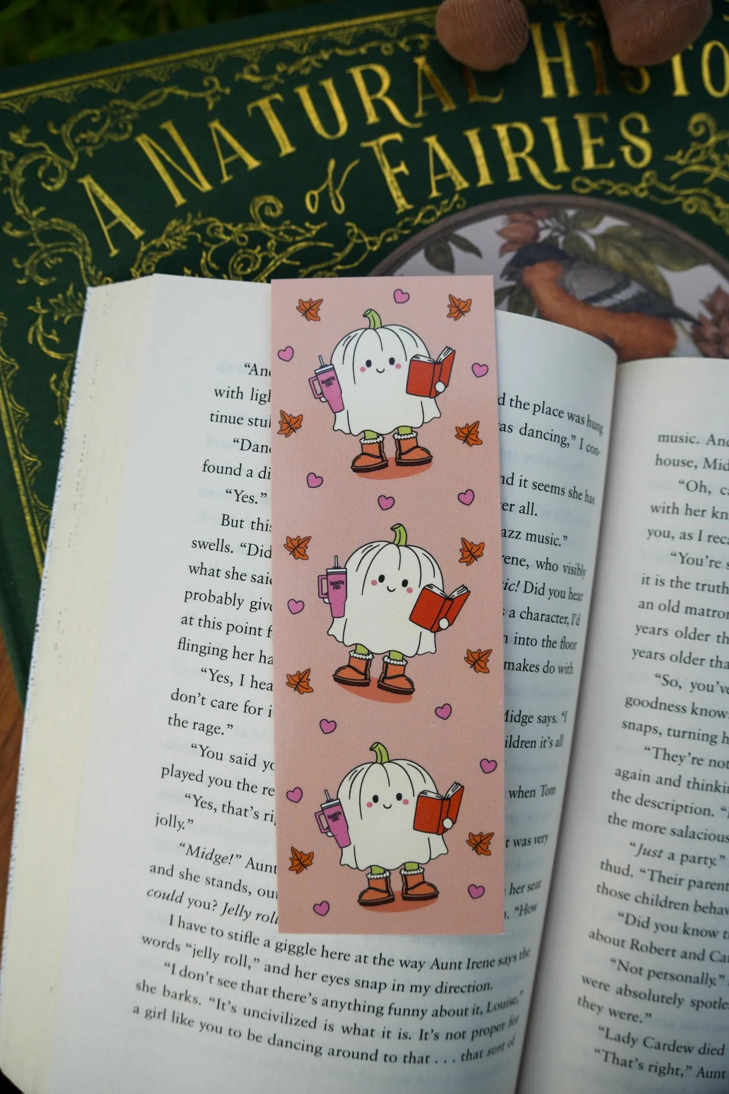 Pumpkin Ghost Bookmark