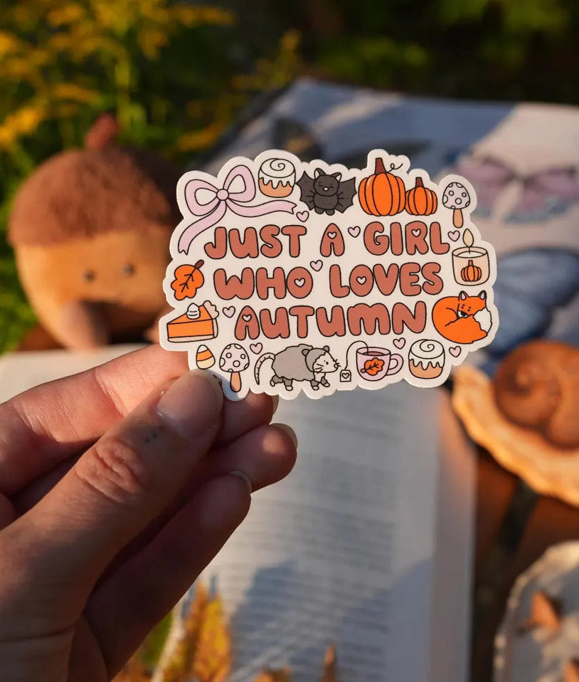 Just a Girl Who Loves Autumn Sticker