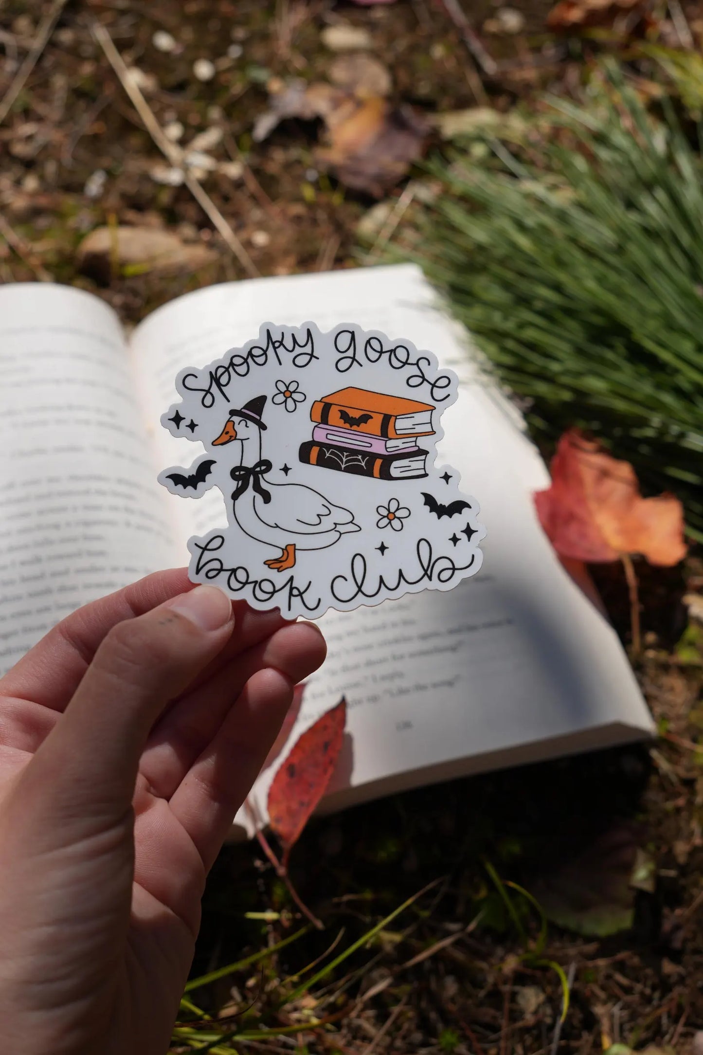 Spooky Goose Book Club Sticker