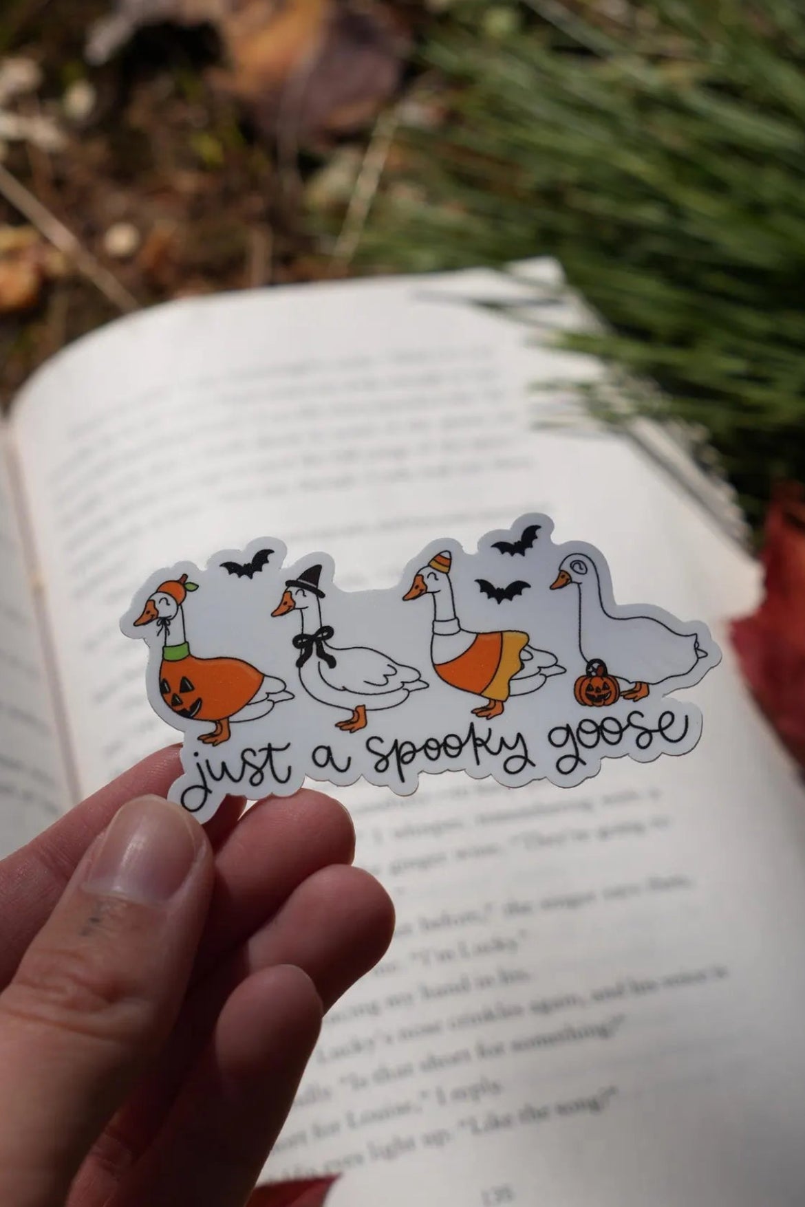 Just a Spooky Goose Sticker