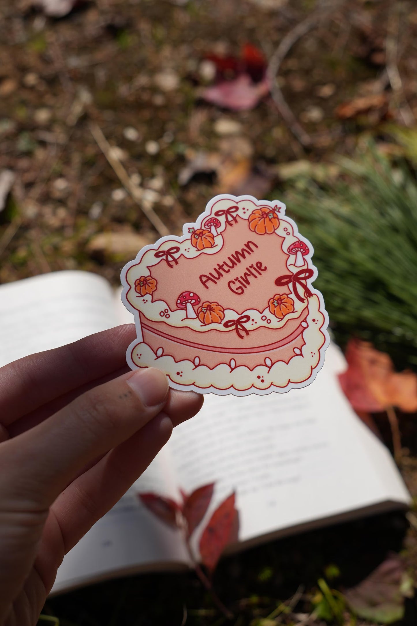 Autumn Girlie Cake Sticker
