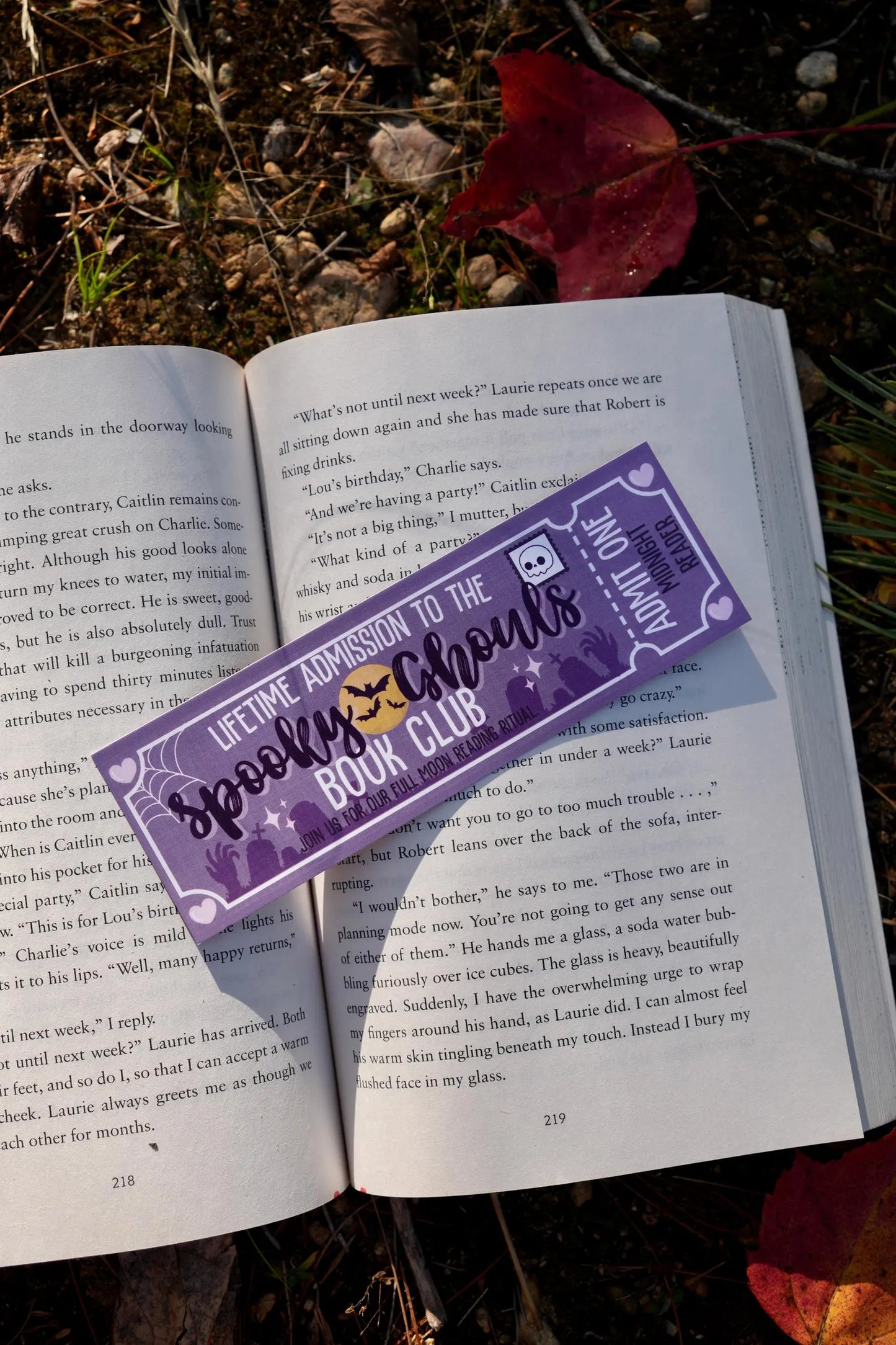 Spooky Ghouls Book Club Bookmark