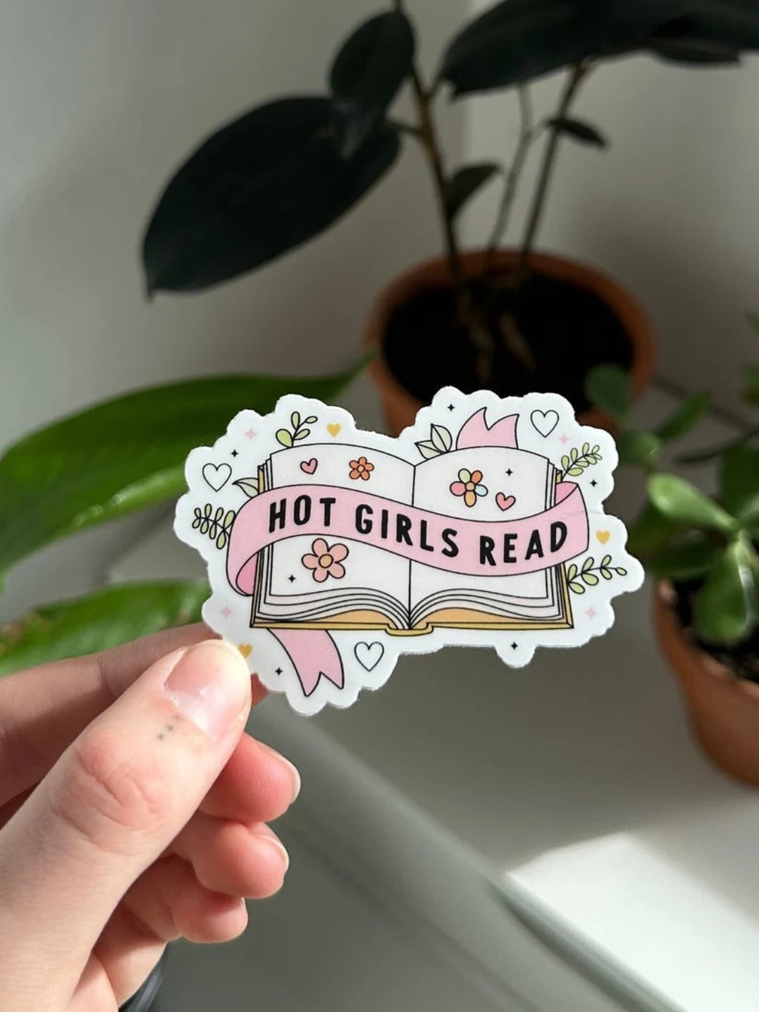 Hot Girls Read Sticker