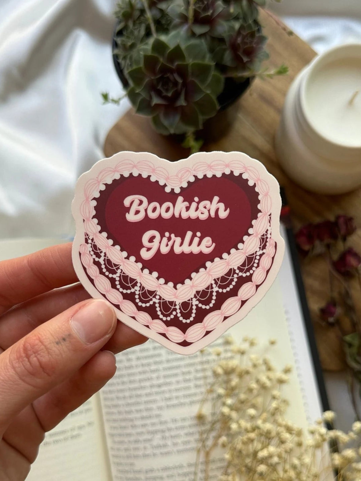 Bookish Girlie Cake Sticker