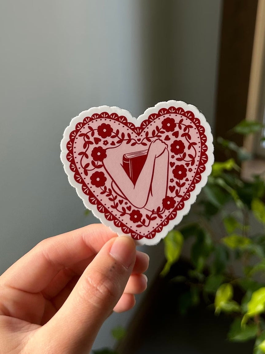 Bookish Heart Sticker