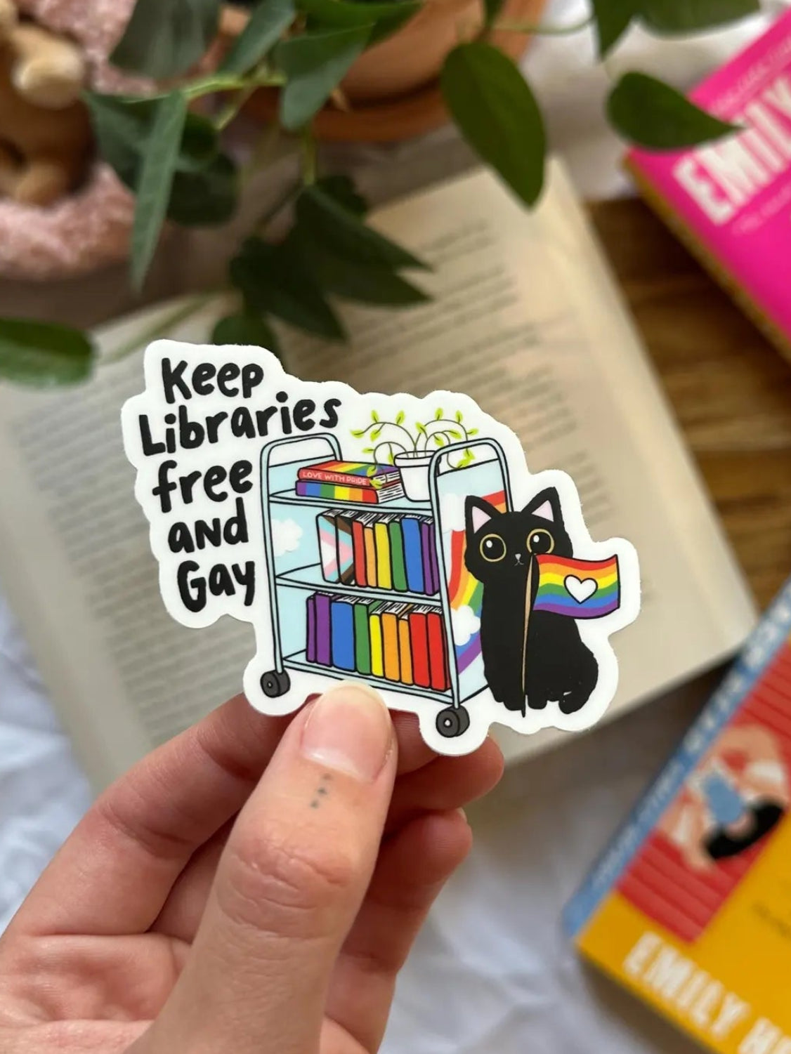Keep Libraries Free and Gay Sticker