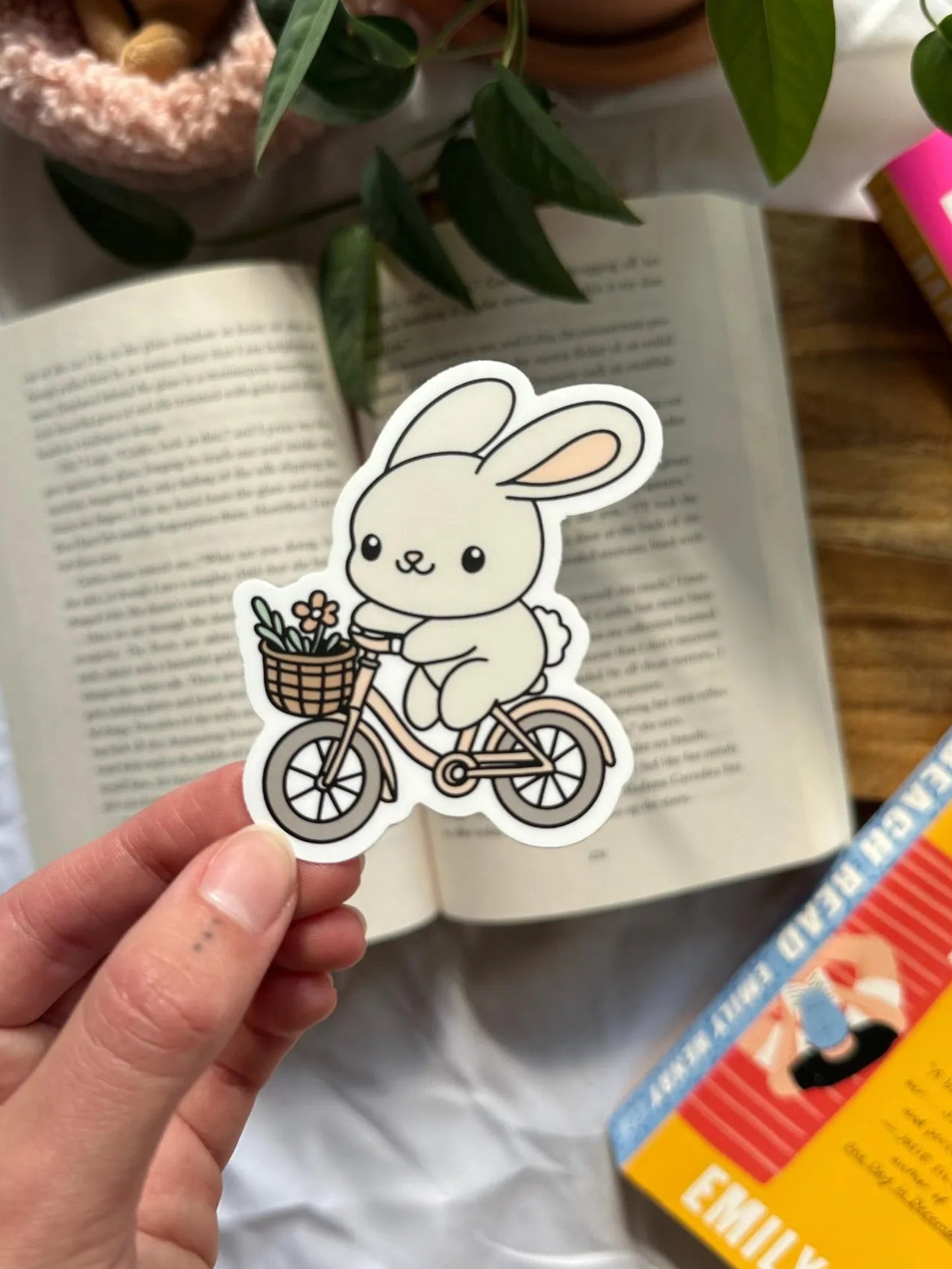 Cute Bunny Riding a Bike Sticker