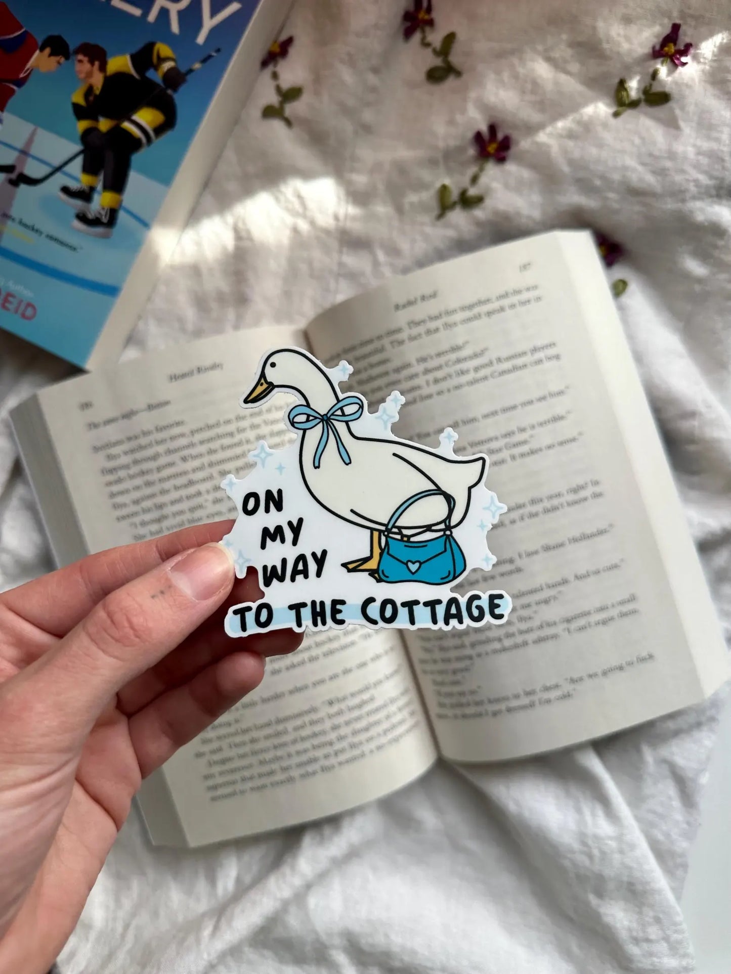 On My Way to the Cottage Sticker