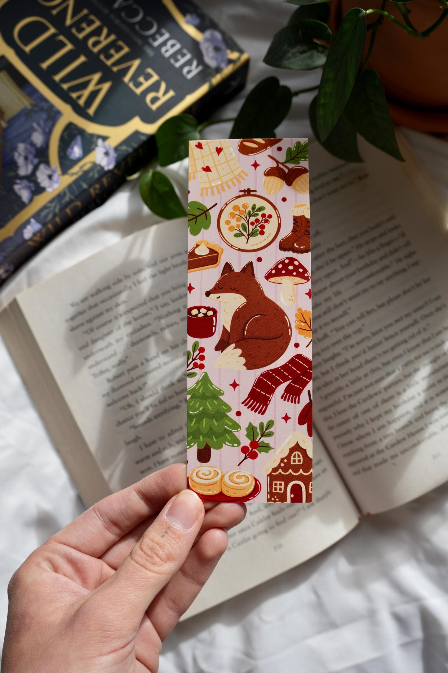 Cozy Holiday Fox Bookmark