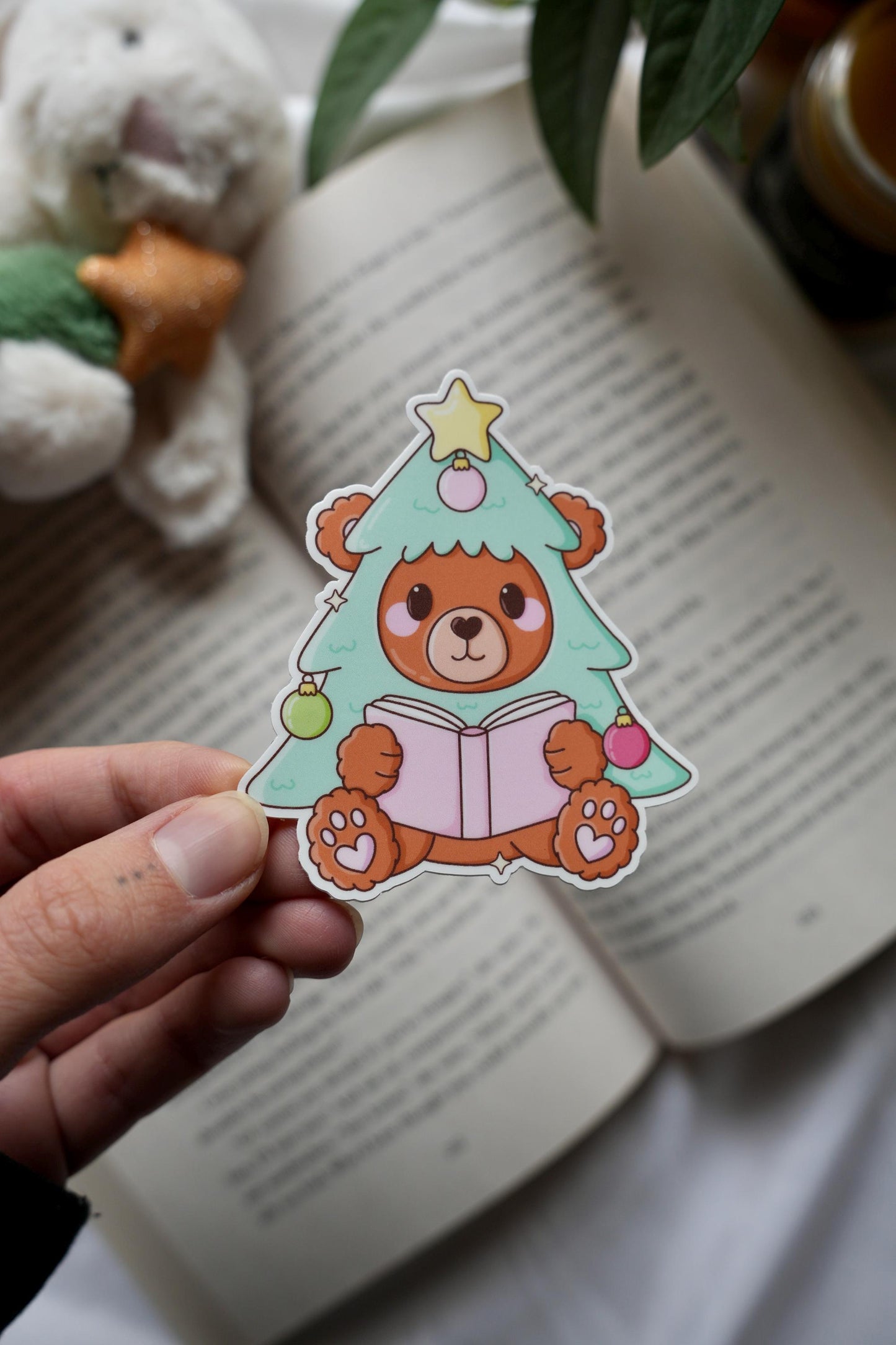 Christmas Tree Teddy Sticker