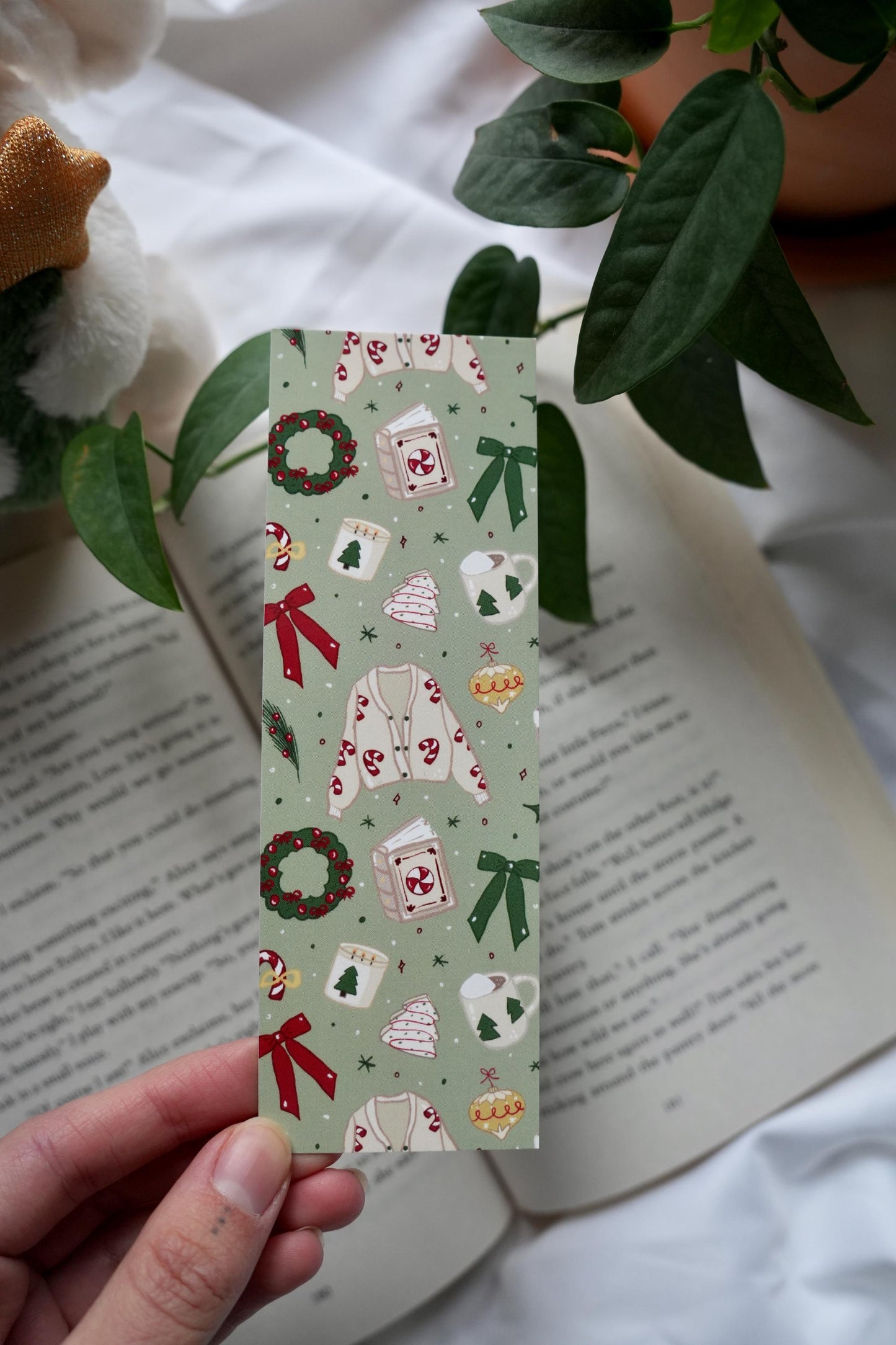 Holiday Cardigan Pattern Bookmark