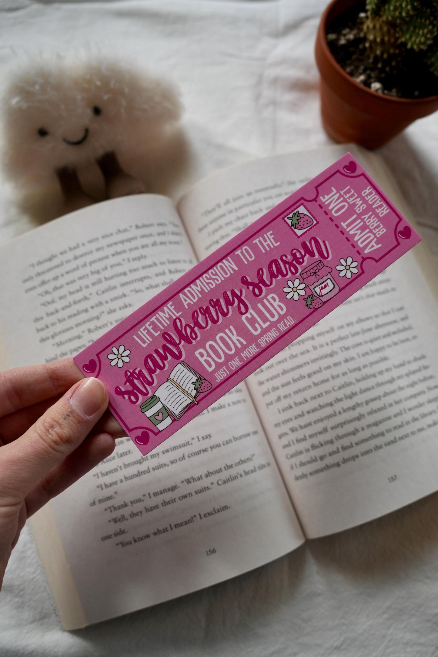 Strawberry Season Book Club Bookmark