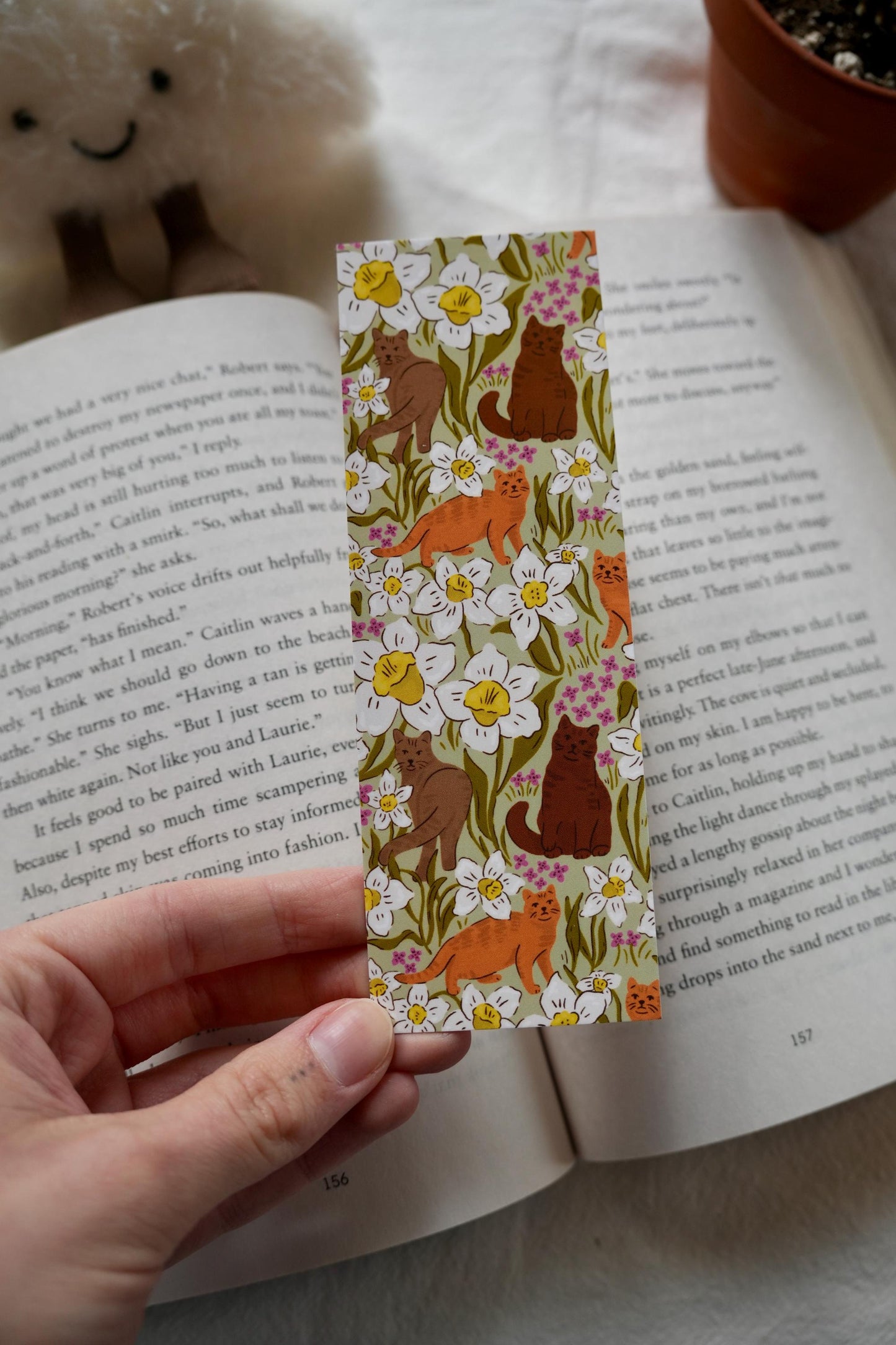 Cats and Daffodils Bookmark
