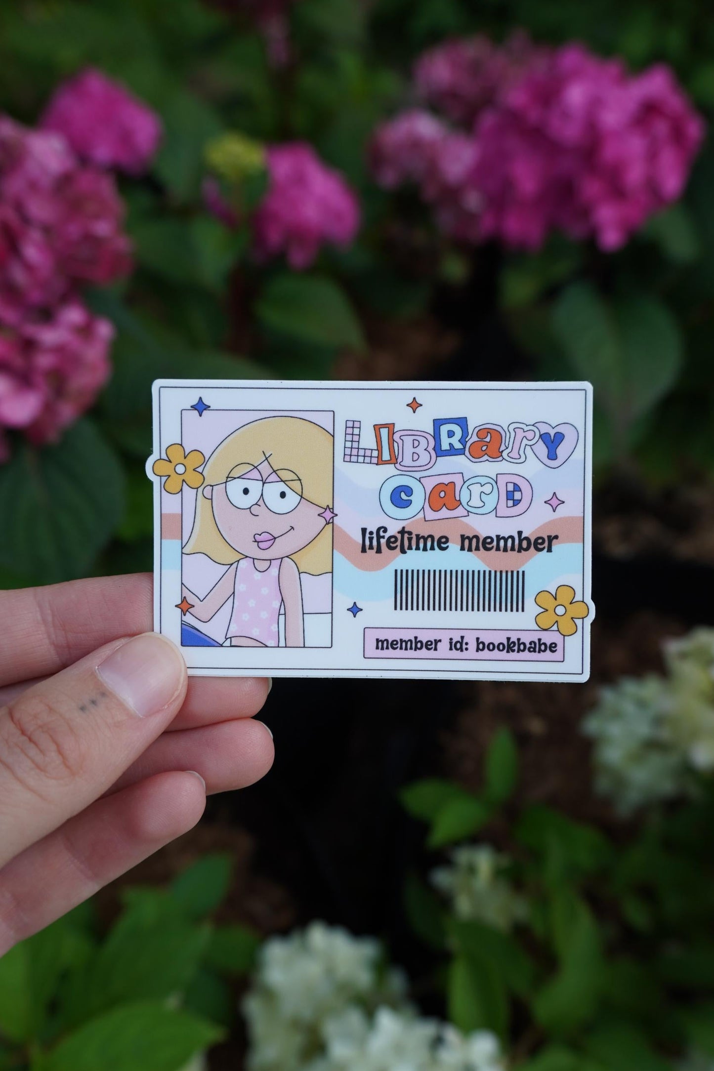 Lizzie Library Card Sticker