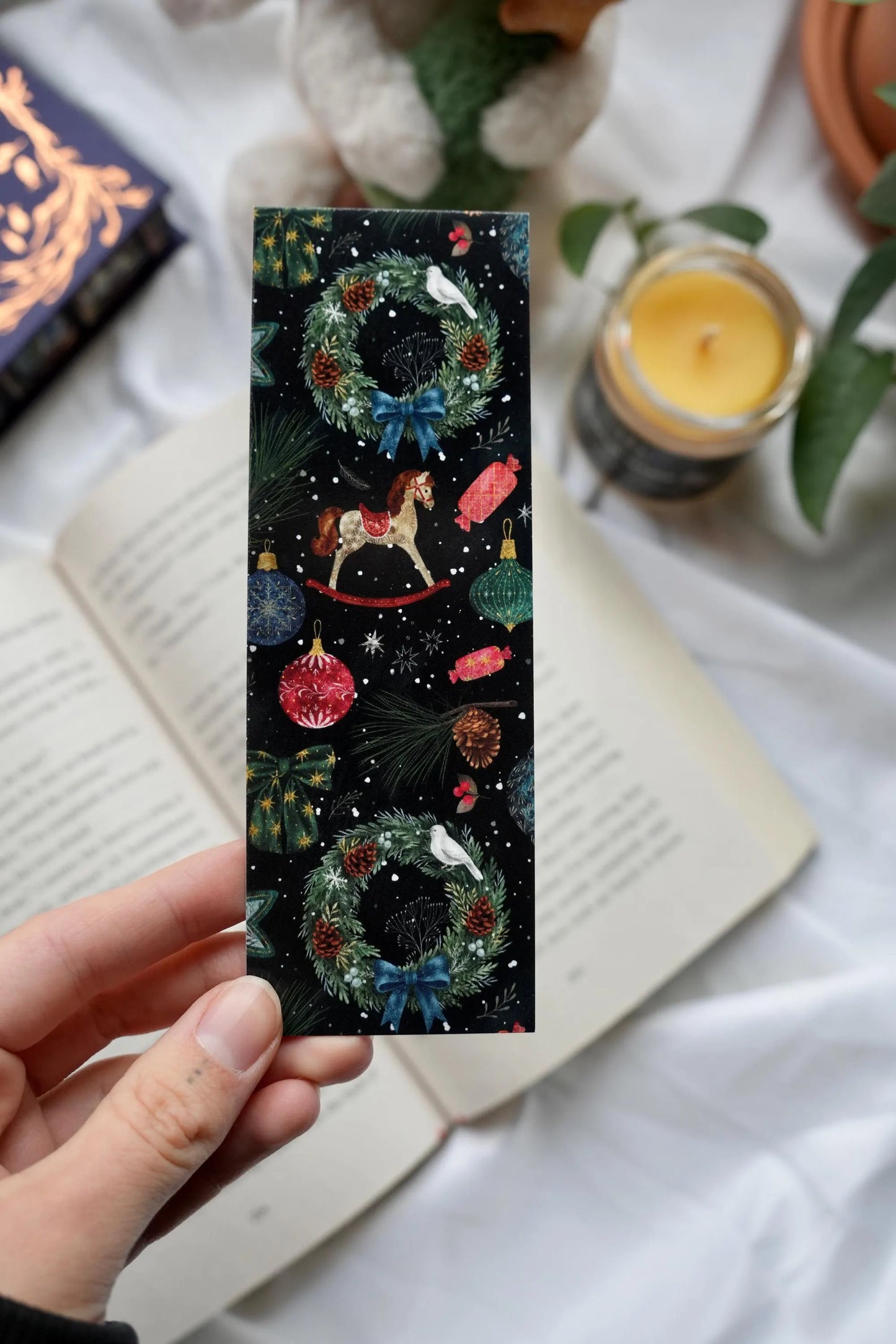 Vintage Christmas Pattern Bookmark
