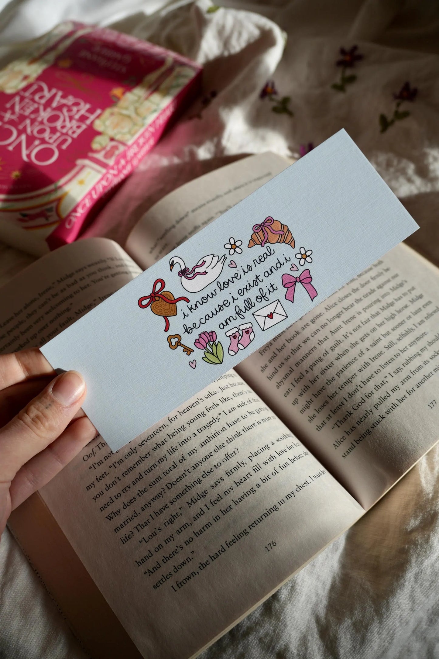 I Know Love Is Real Because I Exist and I am Full of It Linen Bookmark