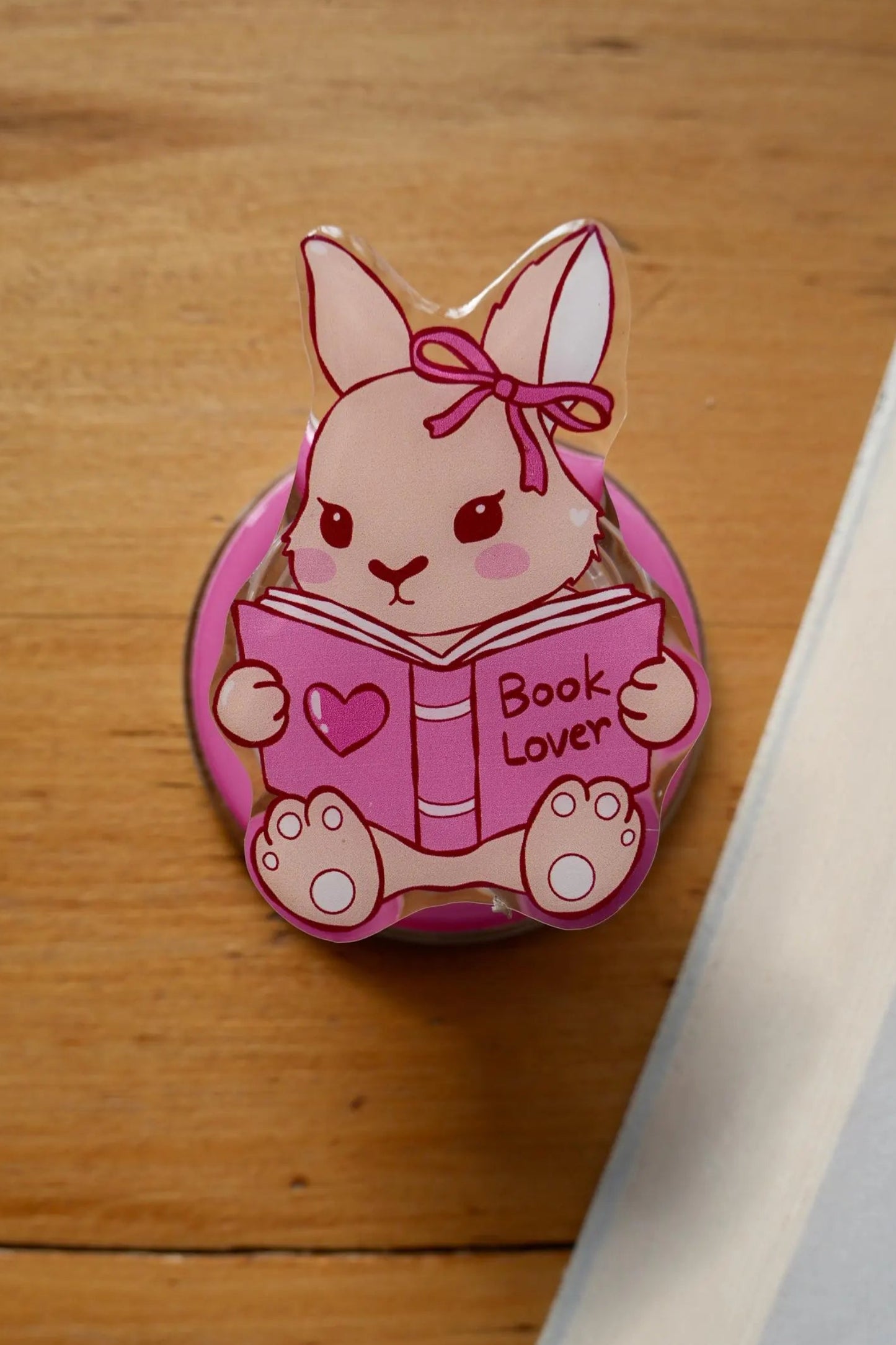 Book Lover Bunny Magnetic E-reader Grip