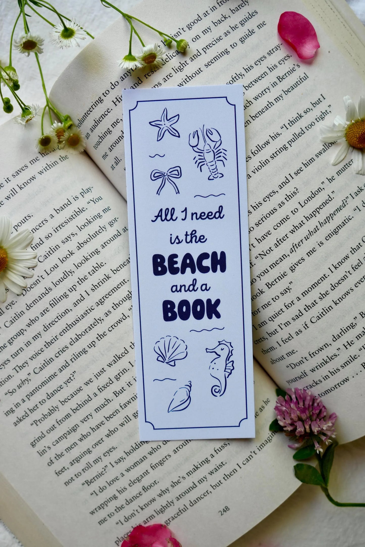 All I Need is the Beach and a Book Bookmark