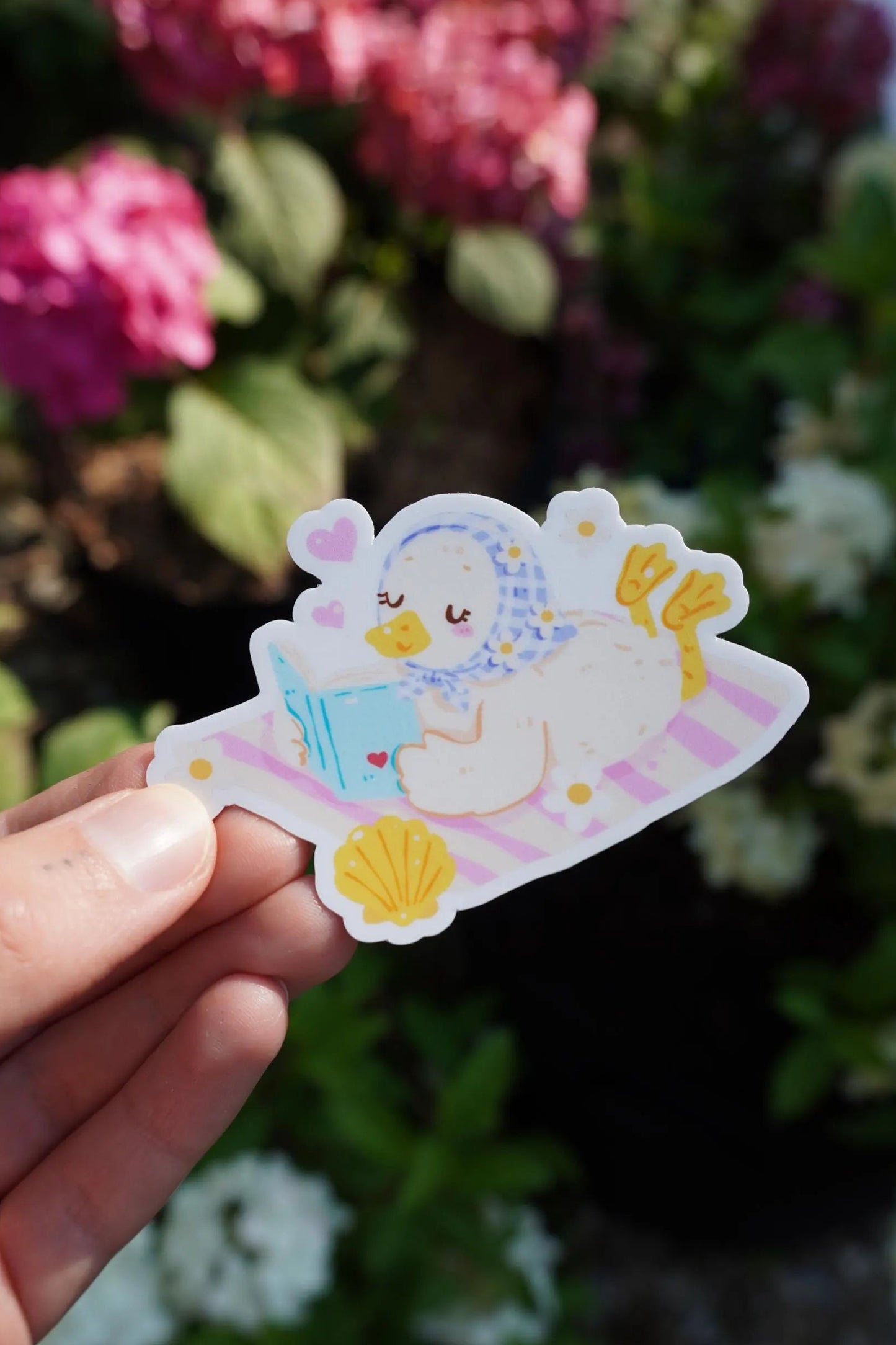 Summer Goose Reading Sticker