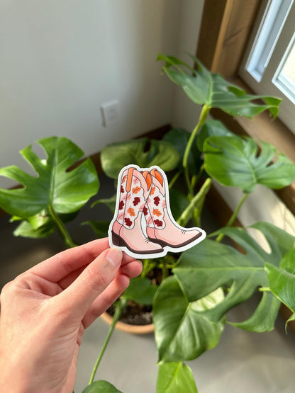 Fall Cowboy Boots Sticker