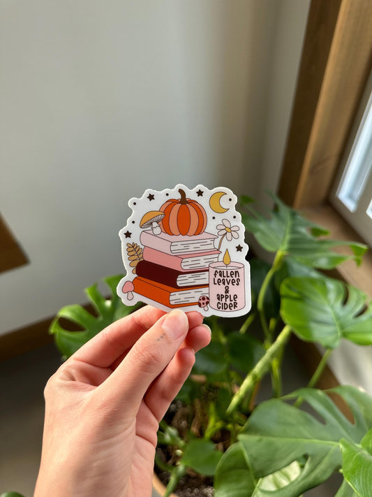 Fall Book Stack Sticker