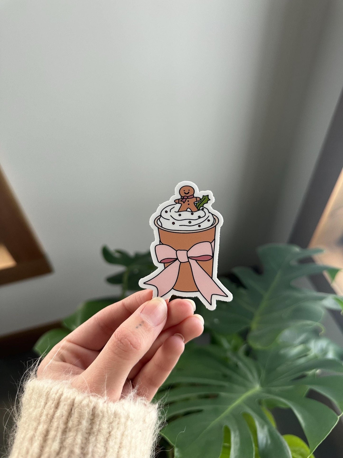 Gingerbread Holiday Drink Sticker