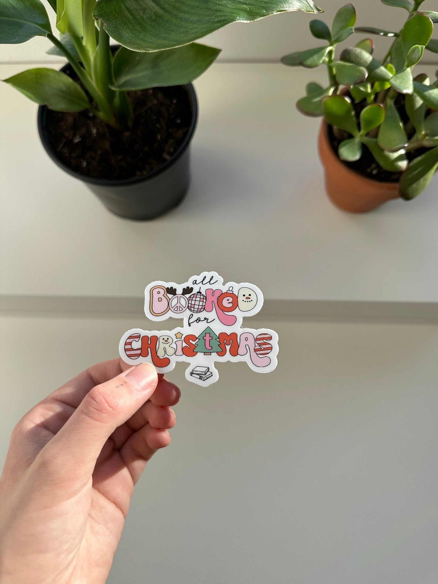 All Booked For Christmas Sticker