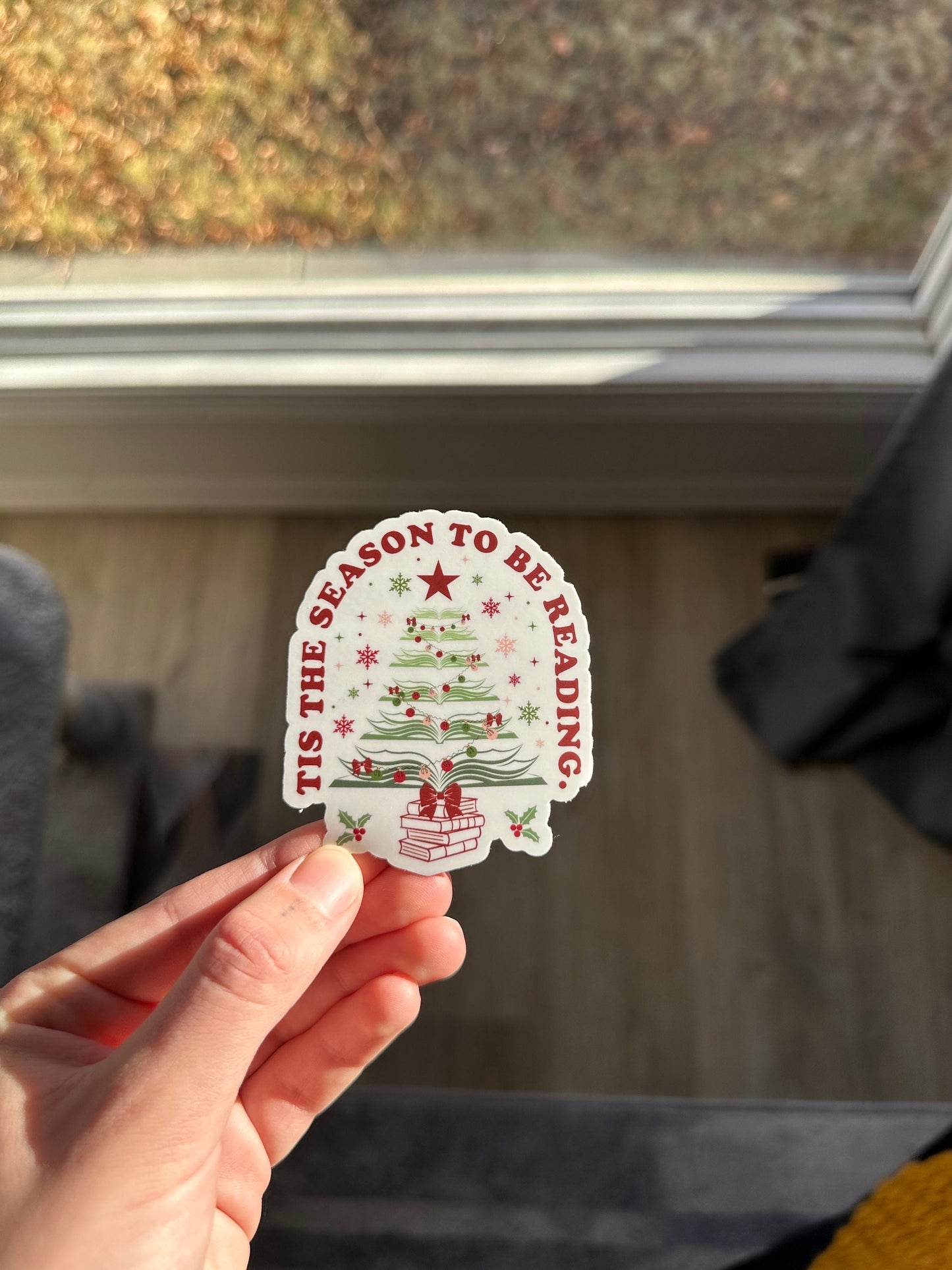 Tis The Season To Be Reading Sticker