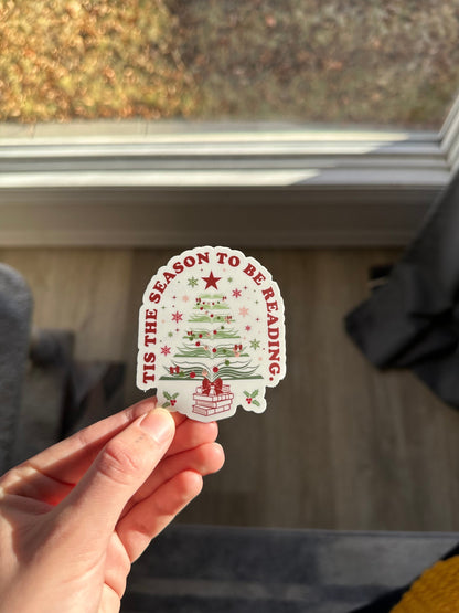 Tis The Season To Be Reading Sticker