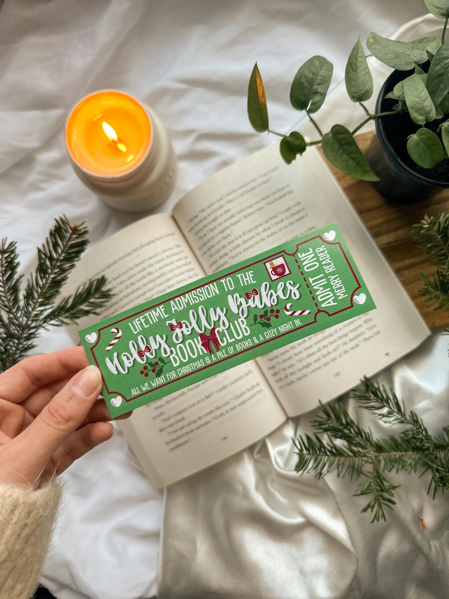 Holly Jolly Babes Book Club Bookmark