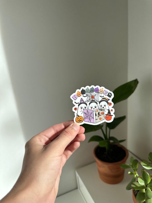 Boooooks Ghost Reading Sticker