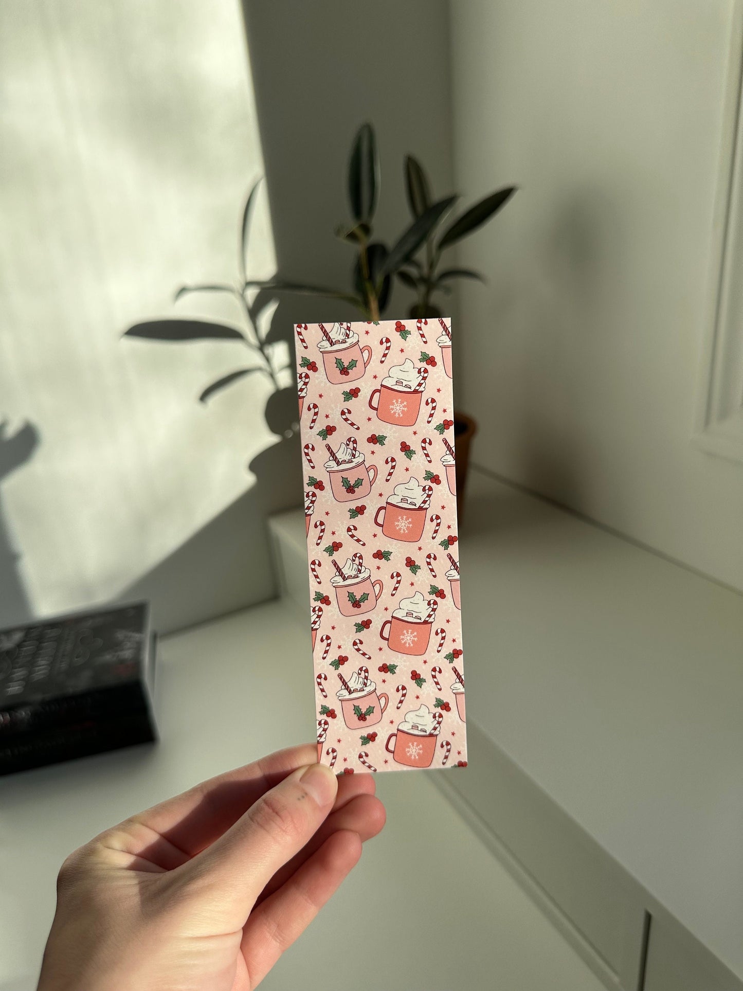 Hot Cocoa Candy Cane Bookmark