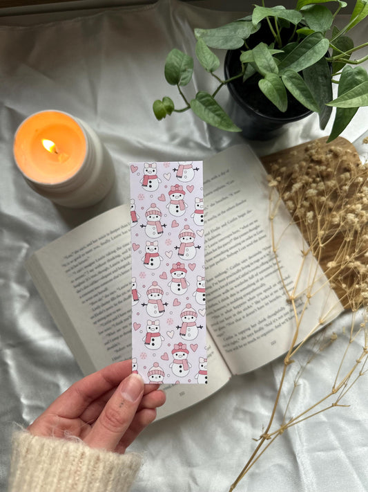 Pink Snowgirls Bookmark