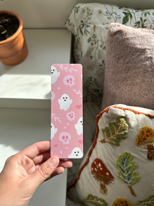 Pink Halloween Ghostie Bookmark