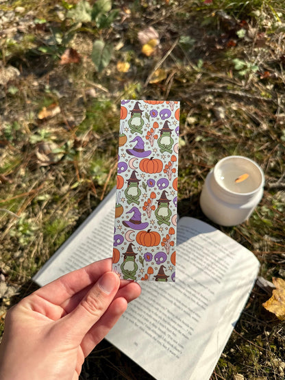Witchy Frog Pattern Bookmark
