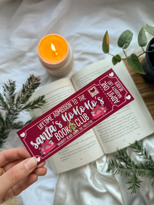 Santa's Ho Ho Ho's Book Club Bookmark