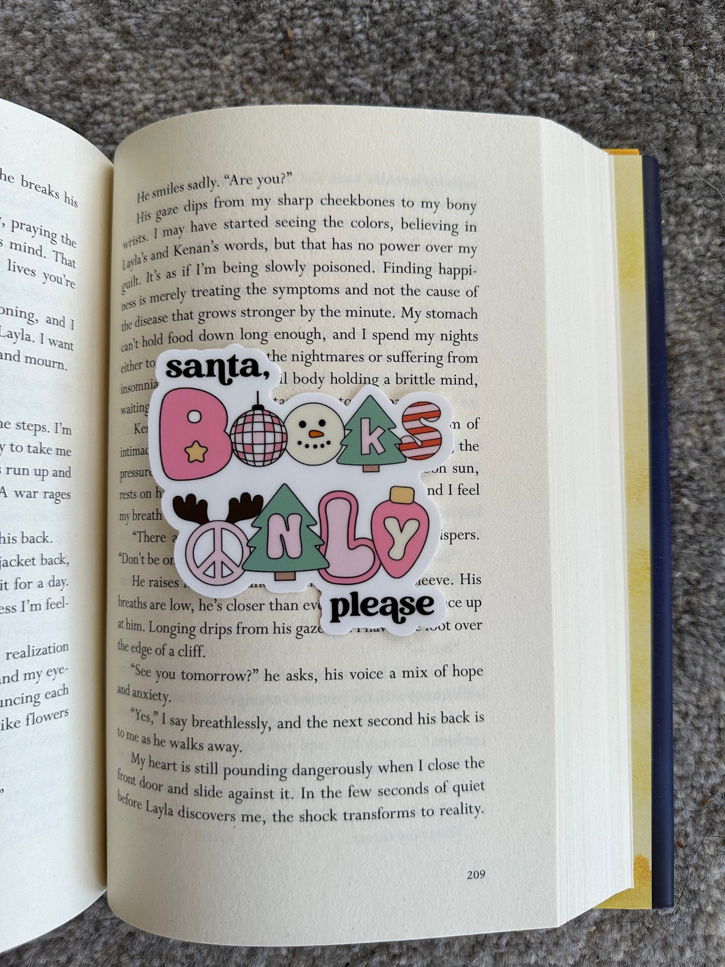 Santa, Books Only Please Sticker